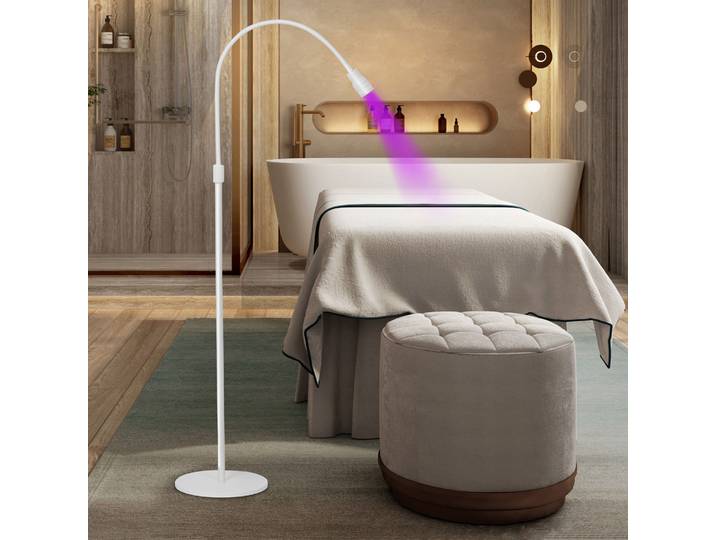 Lampe UV LED avec interrupteur au pied, extension de cils, gel de durcissement, lampadaire, salon de beauté, angle réglable, support, budgétaire, 12W