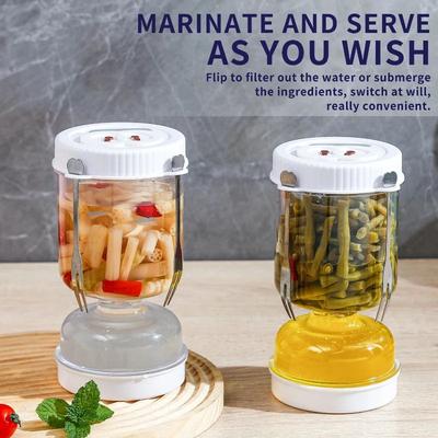 Uplift Treasures Hourglass Pickle Jar With Strainer And Lid Hourglass Pickle Jar With Strainer And Lid