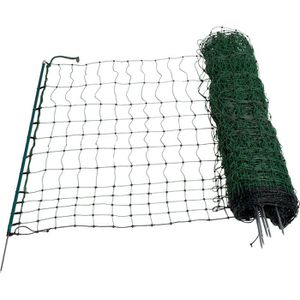 Horizont Weidezaunnetz ranger security 34619, Geflügelnetz, 105 cm x 25 m, grün, nicht elektrifizierbar, mit Einzelspitze