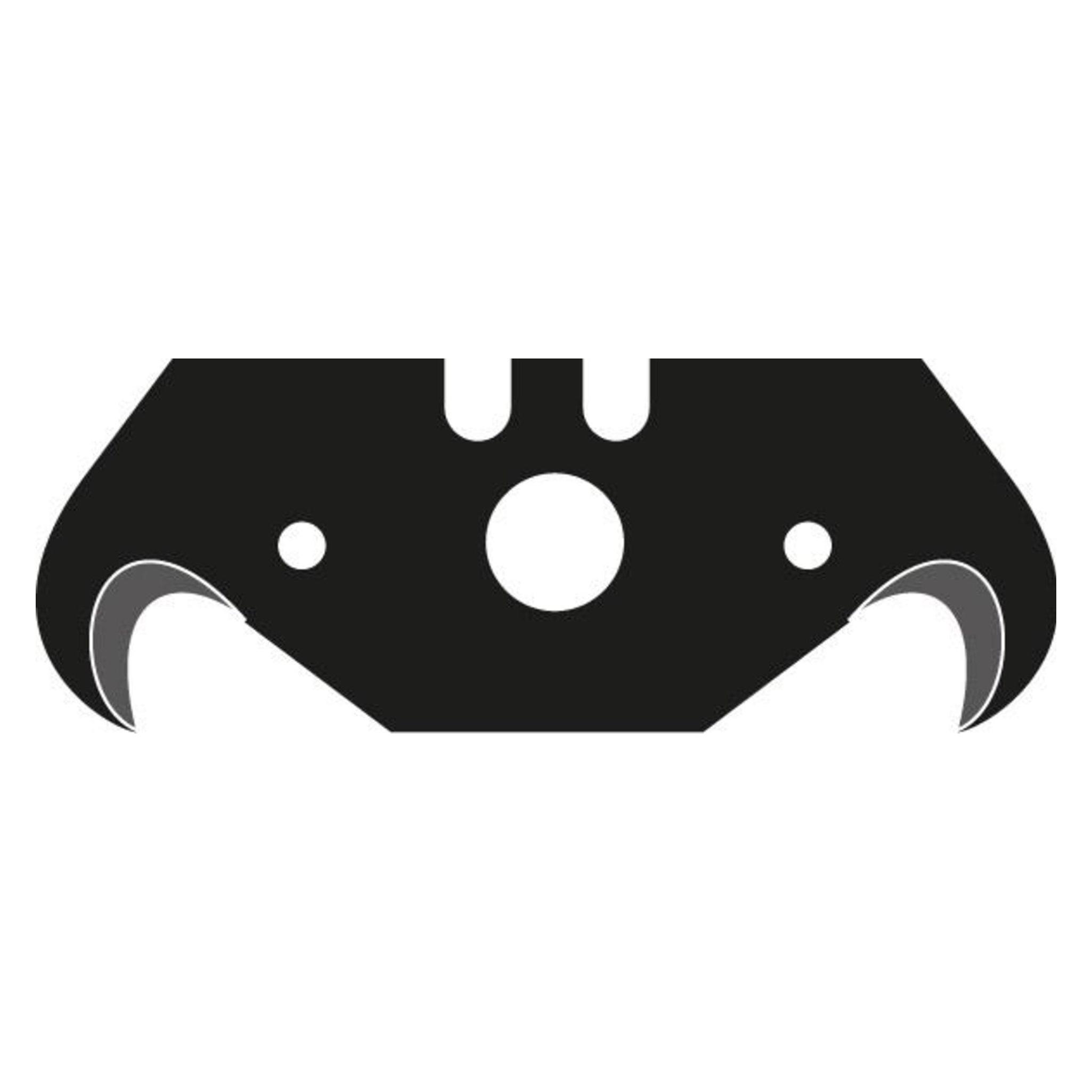 Lutz Blades Profi Hakenklingen schwarz, Cuttermesser 18mm 0,5mm stark, 10 extra scharfe, präzise Ers (Cutter) (4030884700280)