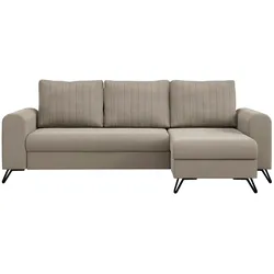 Ecksofa mit Schlaffunktion Axel ¦ beige ¦ Maße (cm): B: 242 H: 90