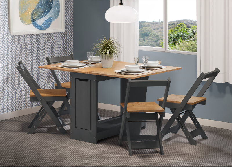 Borough Wharf 4 - Person Dining Set Gray 4