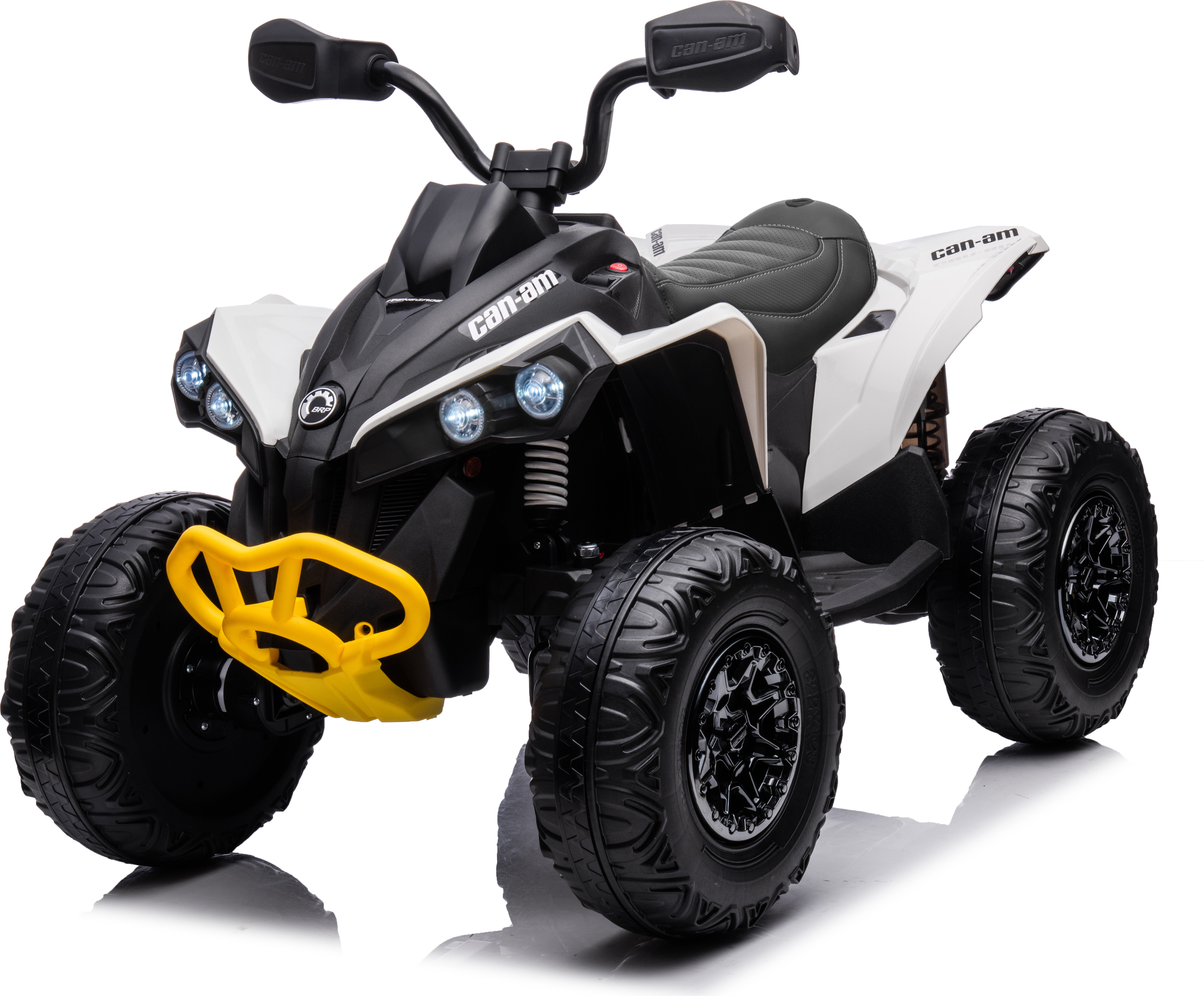FINOOS Kinderquad Kinder Elektro-Quad, CAM-AM RENEGADE 24V Elektroauto Kinderfahrzeug für Kinder (Weiß)