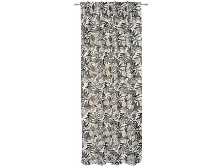 Esposa Fertigvorhang Cassian, Currygelb, Blätter, 135x245 cm, für Stange und Schiene geeignet, mit Kombiband, Heimtextilien, Vorhänge, Fertigvorhänge