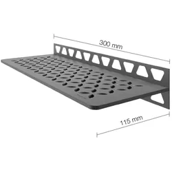 Schlüter Systems SHELF-W-S1 Wand-Ablagesystem Floral Aluminium TSG - strukturbeschichtet grau Höhe: 300 mm Breite: 87 mm