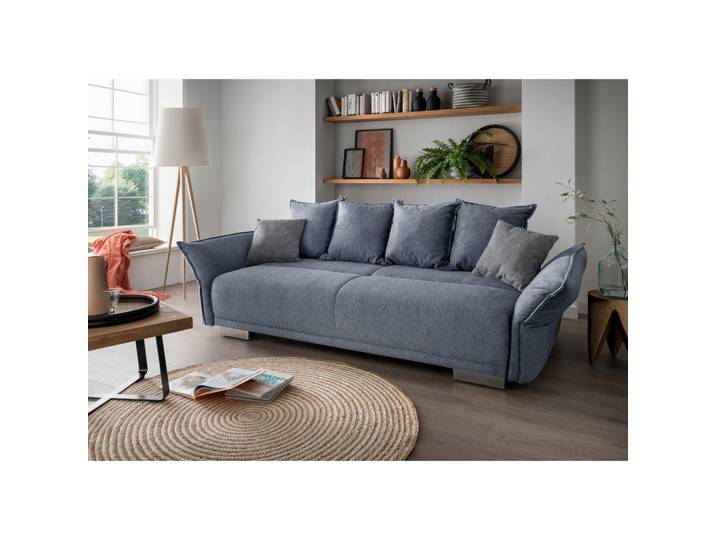 Livetastic Bigsofa, Hellblau, Kunststoff, Füllung: Schaumstoff, 242x71x90 cm, Made in EU, Rücken echt, Wohnzimmer, Sofas & Couches, Bigsofa