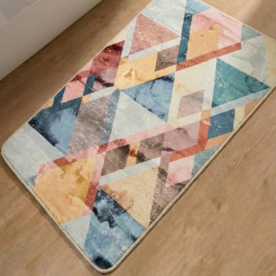 Badematte GINO FALCONE "Aquata GF-166, Badvorleger, Badezimmer Teppich", mehrfarbig, H:7mm, Kunstfaser, Badematten, Badematte, Badteppich, bedruckt, modernes Design, rechteckig
