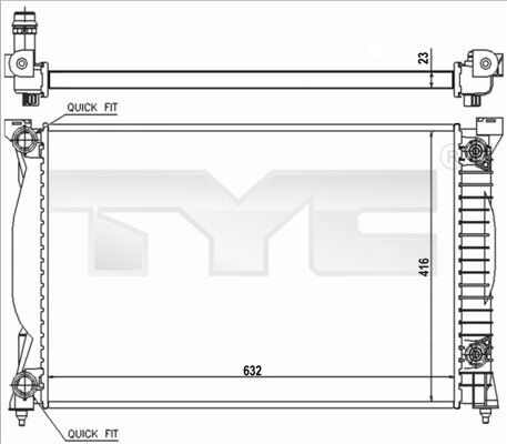 Tyc Kühler, Motorkühlung 702-0014-R Für Seat