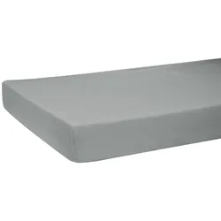 KINDER-SPANNBETTLAKEN BasicSoft Baumwoll-Jersey mit Elasthan silber-grau 70/140 cm