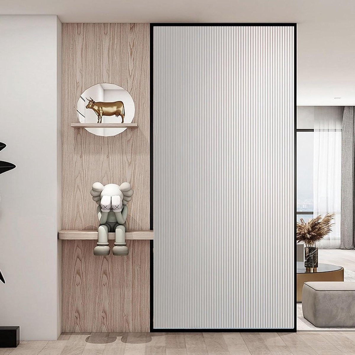 Raamfolie Privacy Melkglas Decoratief Mat Wit - 20 x 100 cm