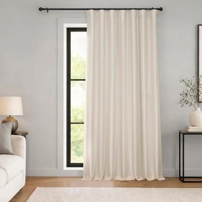 Exclusive Fabrics Blackout Extra Wide Faux Dupioni Curtain (1 Panel)