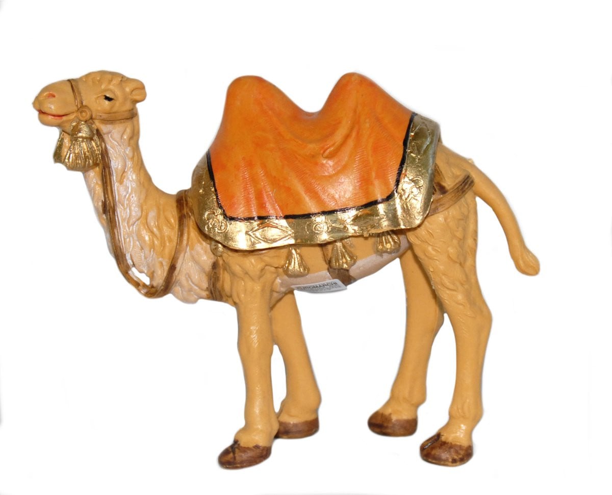 Kunststof kameel beeldje voor kerststal, 12 cm
