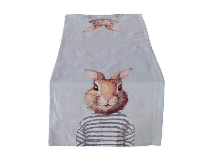 Tischläufer BOLTZE Jonas, 140 x 40 cm , grau (mehrfarbig), B:40cm L:140cm, Polyester, Tischdecken, Tischläufer, Ostern-Tischläufer