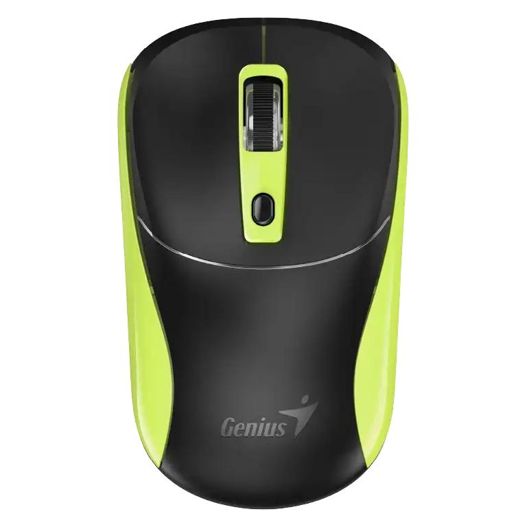 Genius NX-7123 schwarz-grün / Optische Funkmaus / 1200 dpi / Copilot / 4 Tasten (Kabellos) (31030043403)