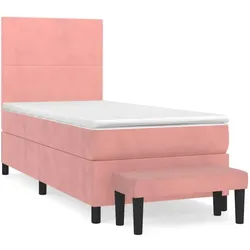 vidaXL, Boxspringbett, Marlonin (Block mit Quadraten) (90 x 200 cm)