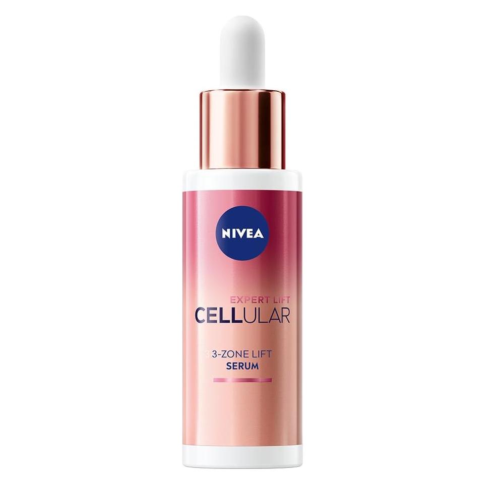 Nivea Cellular Expert Lift 3-Zonen Lifting Serum 30ml Gesichtsserum mit reinem 10x Bakuchiol Sichtbar (30 ml) (4006000012872)