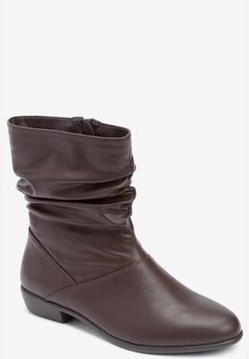 Extra Wide Width Women's Madison Bootie by Comfortview in Brown (Size 10 WW)