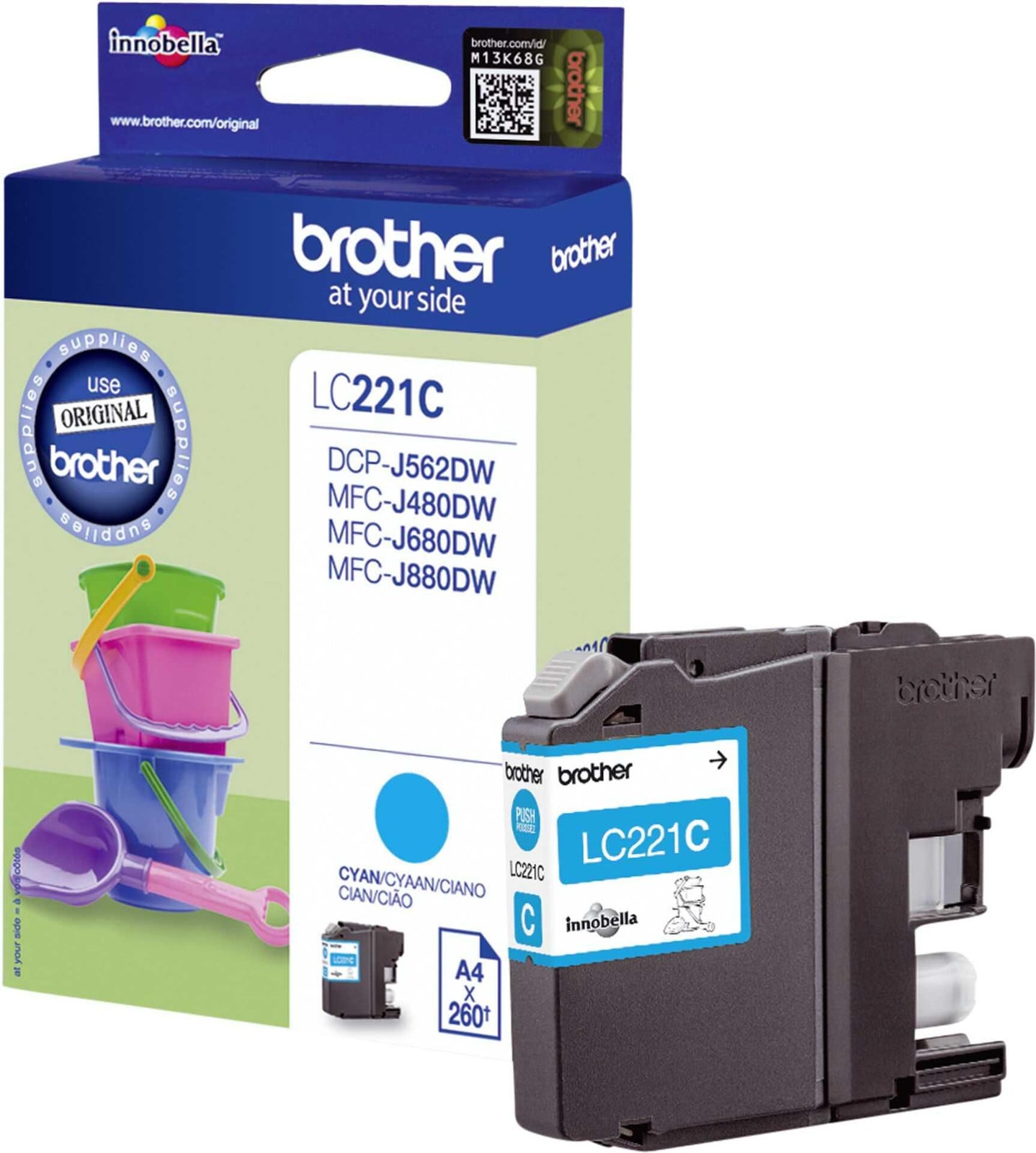 Brother LC221C Original Brother Tintenpatrone Cyan