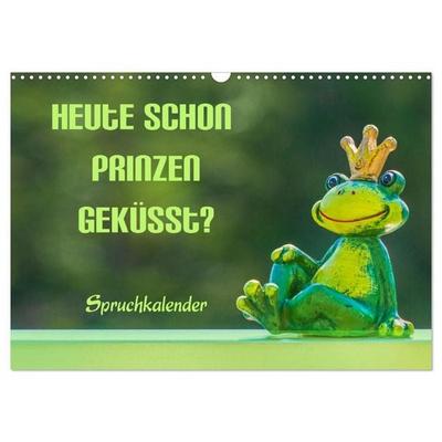 Heute schon Prinzen geküsst? Spruchkalender (Wandkalender 2027 DIN A3 quer), CALVENDO Monatskalender