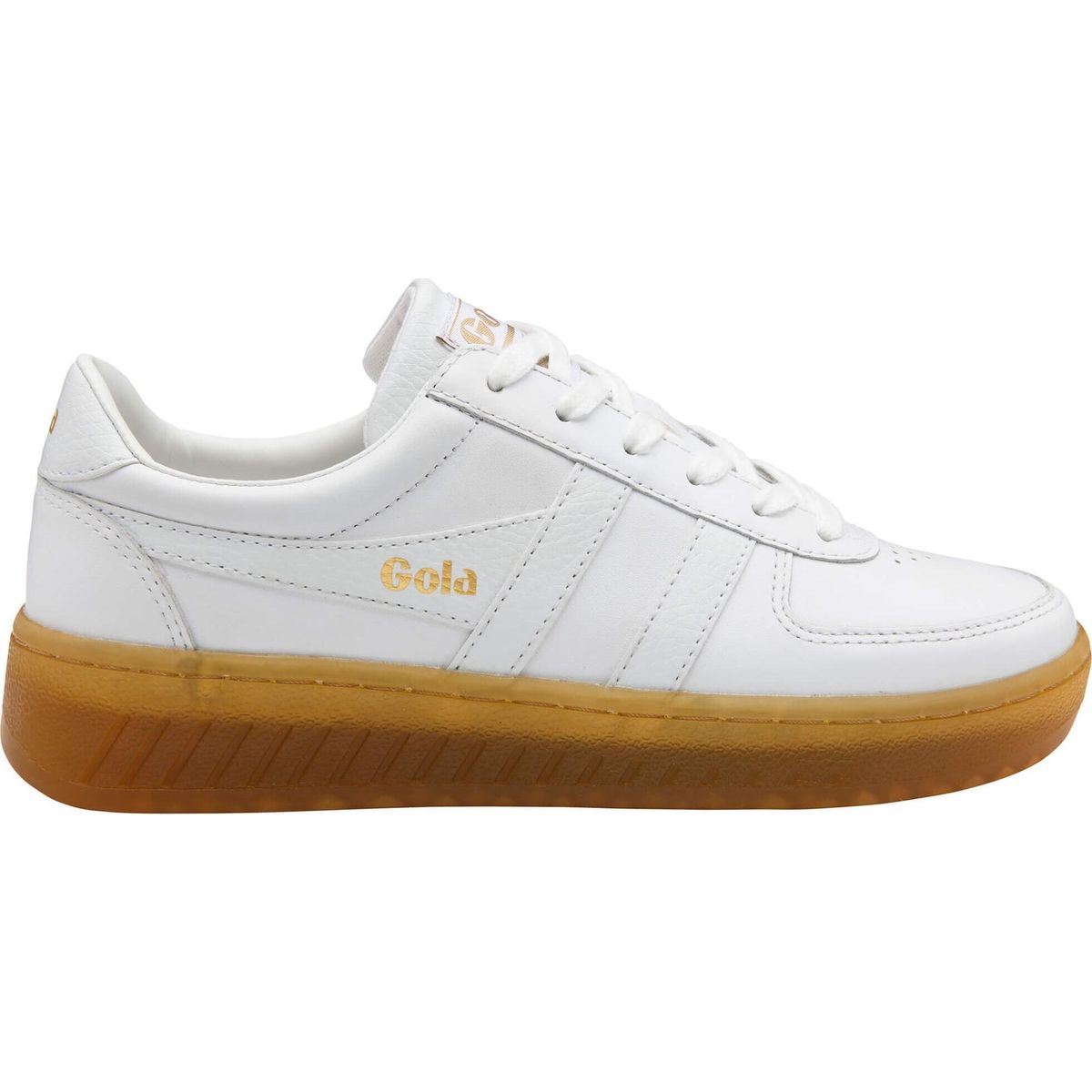 Gola Grandslam Leather Sneaker Women white/white/gum (XW) 36 CLA567-XW-36-whitewhitegum