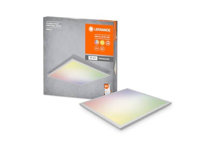 Ledvance Smarte LED Panel Leuchte mit WiFi Technologie für Innen, Lichtfarbe änderbar (3000-6500K), RGB Farben änderbar, 600mm x 600mm, Kompatibel mit Google und Alexa, SMART+ PLANON PLUS MULTICOLOR