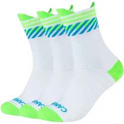 3er Pack camano Performance Light Crew Trainingssocken 0693 - green gecko 39-42