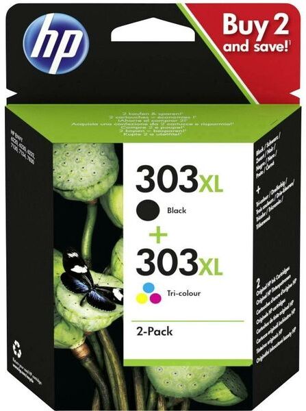 HP 303XL (3YN10AE) - Schwarz + 3 Farben - Druckerpatrone - Hohe Kapazität - Multipack