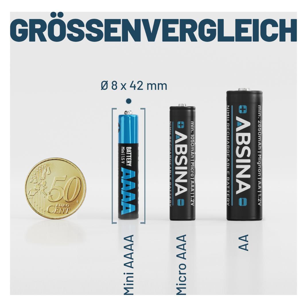 Absina Mini (AAAA)-Batterie Mini (AAAA) Alkali-Mangan 1.5 V 500 16 St. (16 Stk., AAAA, 500 mAh) (401029-16)