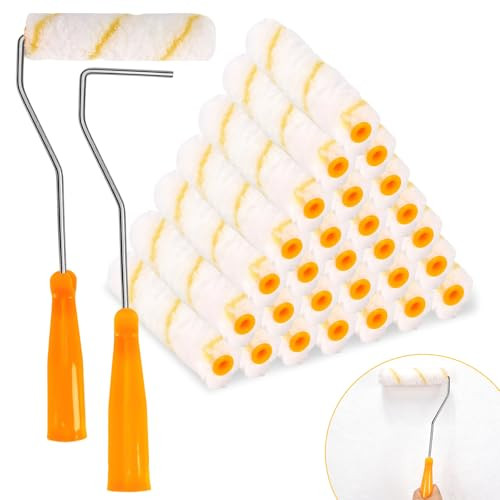 Set van 30 professionele verfrollers van 15 cm met 2 handgrepen