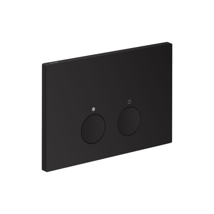 hansgrohe AXOR FlushPlate Drückerplatte 42531670 für 2-Mengen-Spülung, Metall, mattschwarz