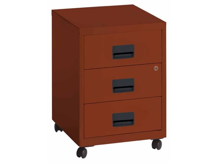 Caisson mobile Pratic 3 tiroirs - Corps et Tiroirs Terracotta