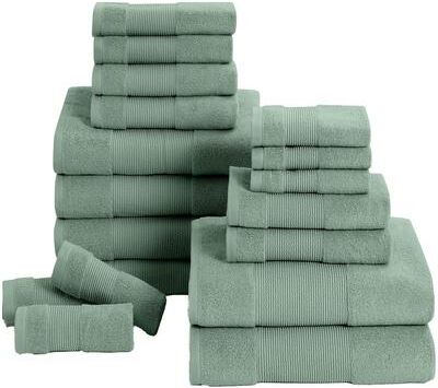 Modern Threads Air Cloud 18-Piece Bath Towel Set