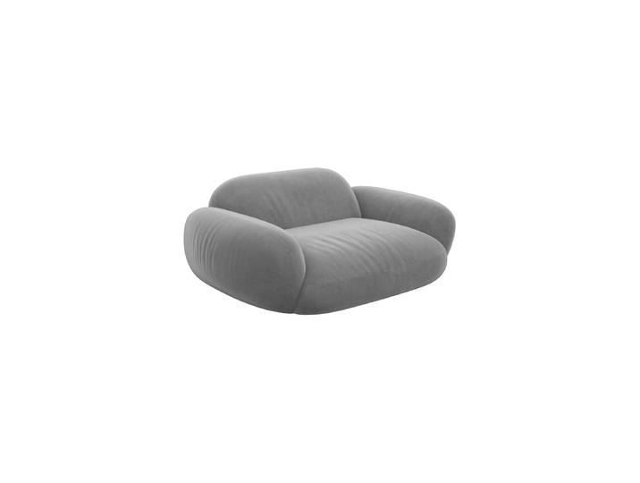 Design Loungesessel „Ponsa“ mit Samtbezug Samtbezug Dunkelgrau BLOOMINGLOFT Collection
