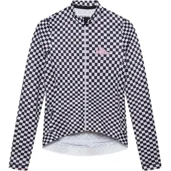 Café du Cycliste, Damen, Velotrikot, Constance LS (L), Weiss, Grau, Violett