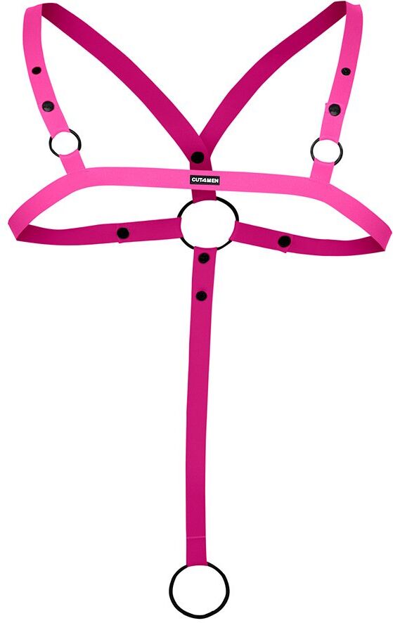 CUT4MEN Harnais Croisé C-Ring - Rose