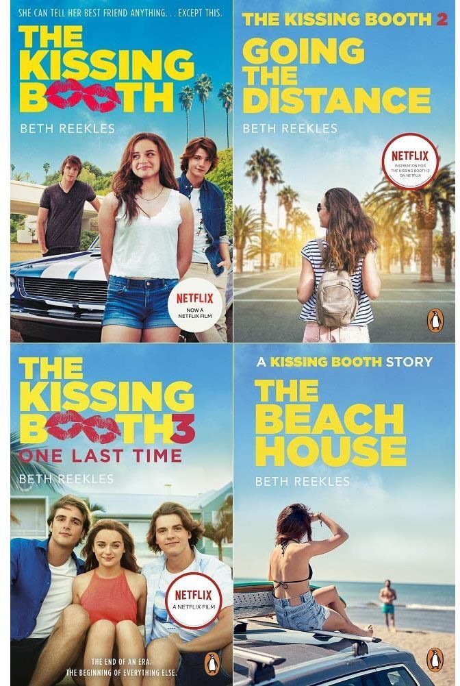 Penguin Beth Reekles Kissing Booth 4 Book Set Collection (The Kissing Booth, Going the Distance, One Last Time, The Beach House)