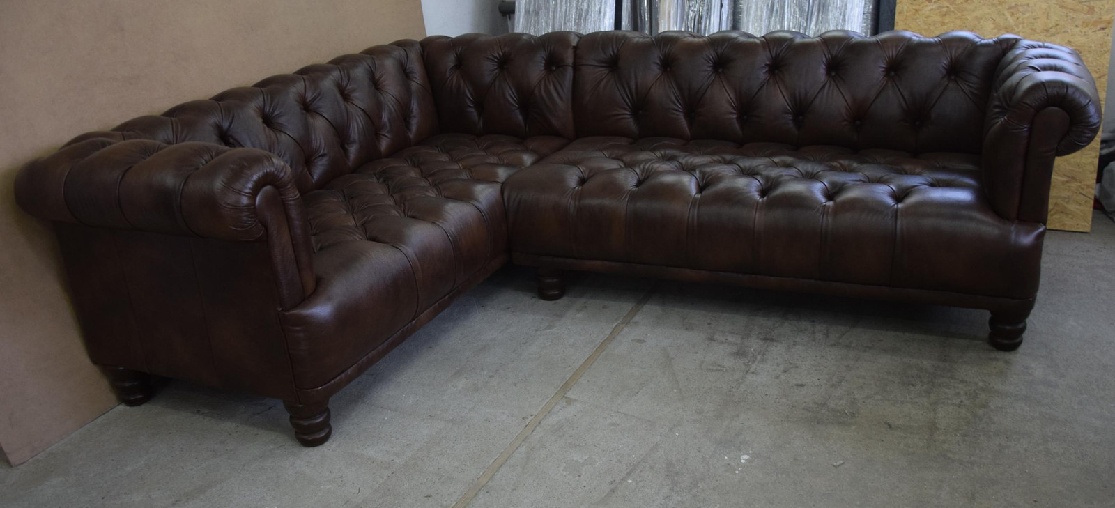 Dubai Design Chesterfield Hoekbank van Leder
