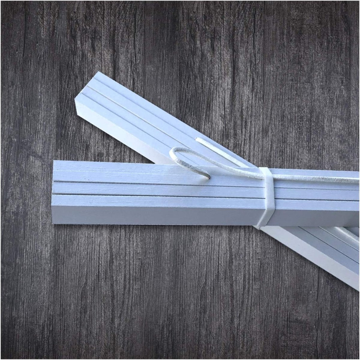 Wit Poster Hanger met Houten Lijst en Magnetische Sluiting - 90 cm