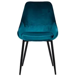 2er-Set KARE DESIGN Stuhl East Side Stoff Blau, Grün Petrol