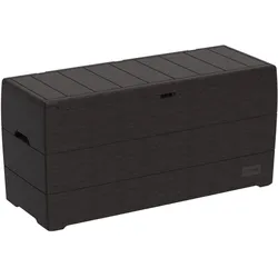 VCM Durabox Kunststoff Garten Aufbewahrungsbox Sitzbank Kissenbox 270 l, 117 x 45 x 56 cm