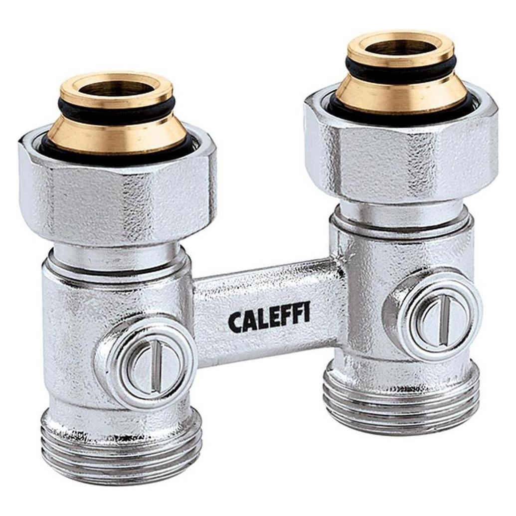 Caleffi Zweirohr Hahnblock 3010 Durchgangsform, 3/4Zoll IG (301052)