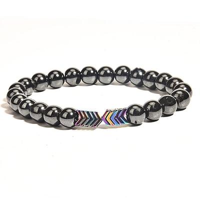 8-mm-Hämatit-Magnetarmband, Armband zur Gewichtsabnahme für Männer, Magnetarmband aus Naturstein, Schmuck zur Schlankheitstherapie für Frauen, kreatives kleines Geschenk, Urlaubsaccessoire,