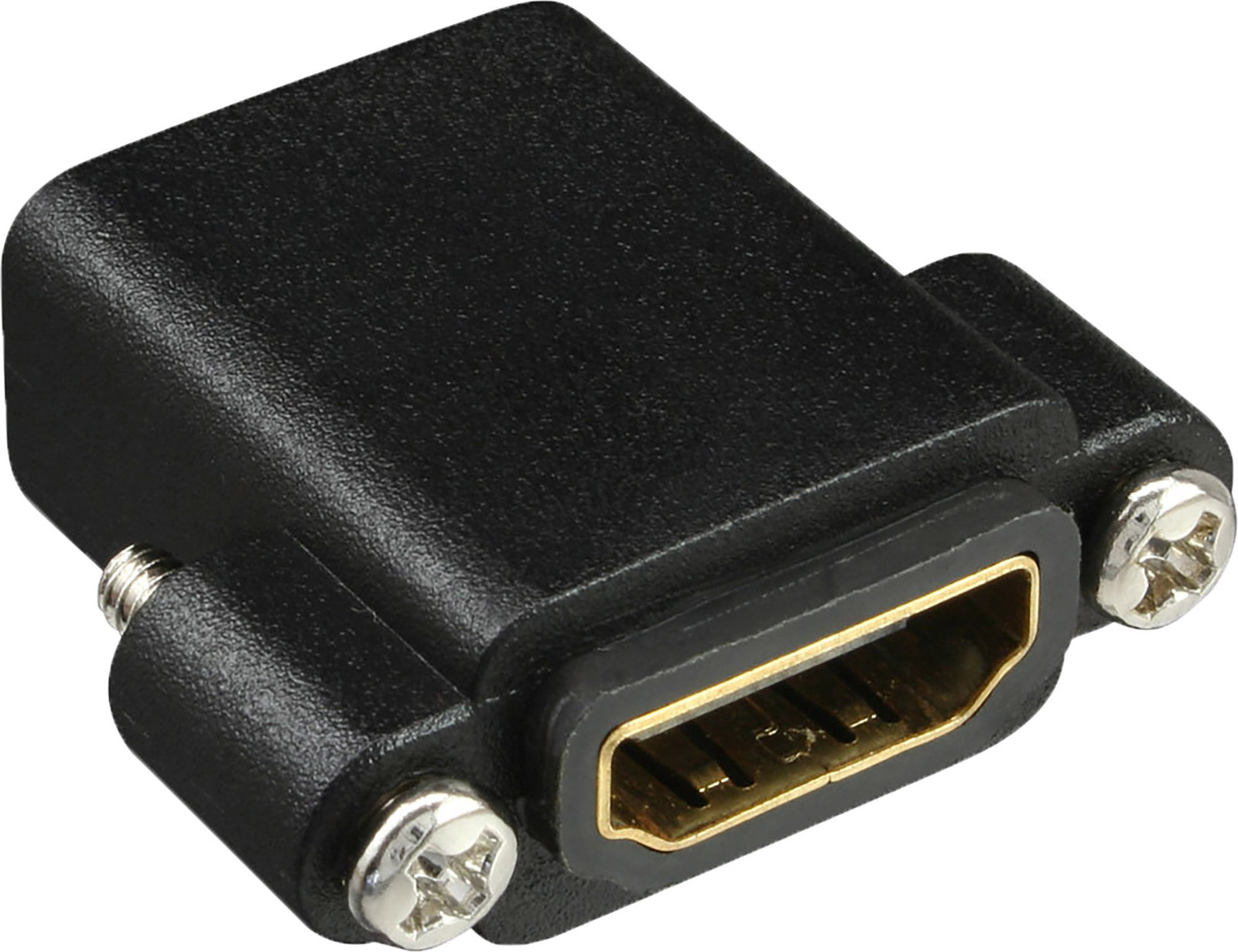 InLine 17600N HDMI-adapter voor inbouw met schroefdraad, HDMI A-connector (male/female), vergulde contacten