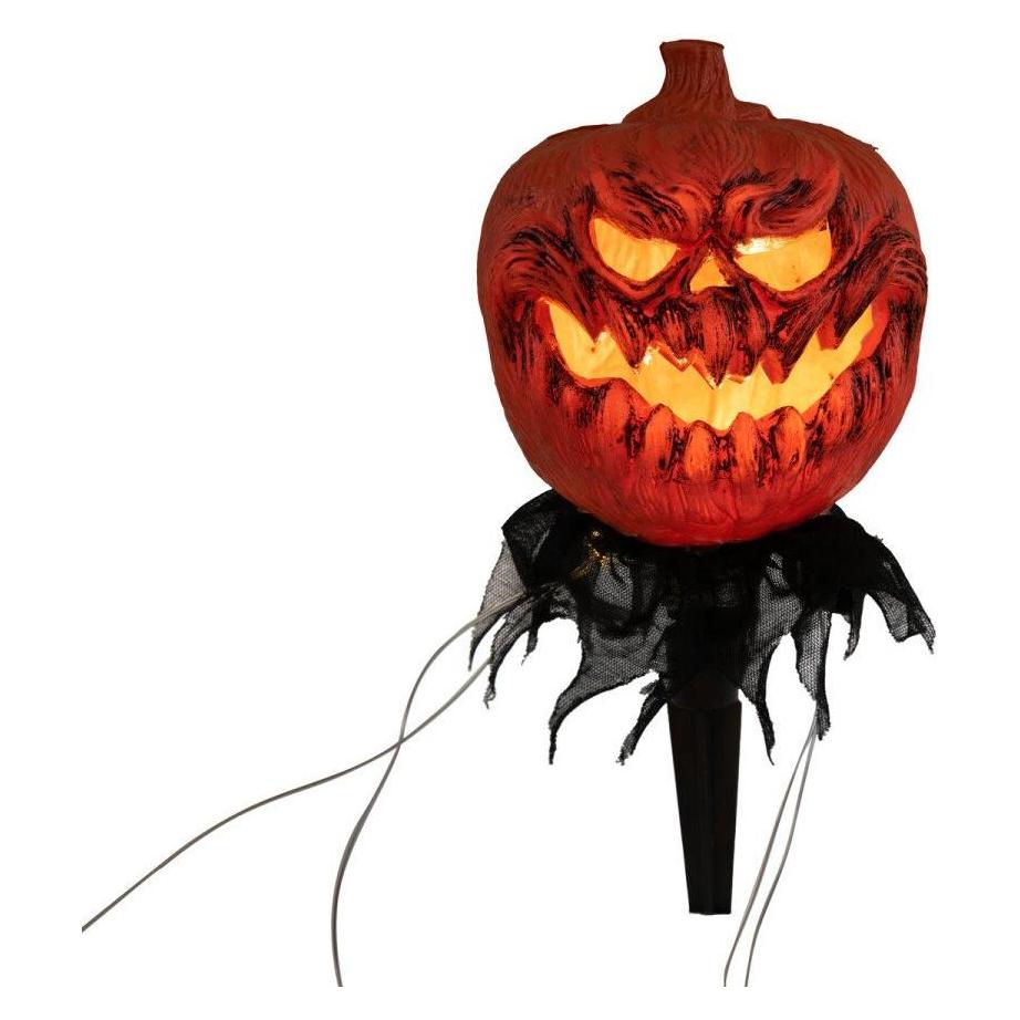 Europalms Halloween Kürbisse mit Erdspiess, 3er-Set, 39cm (3 Stk.) (83316121)