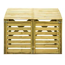 Hardwex Mülltonnenbox für 2 Mülltonnen