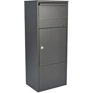 Allux Paketbriefkasten 800 Parcel RS, anthrazit, 39 x 98 x 28 cm, mit Ruko-Sicherheitsschloss