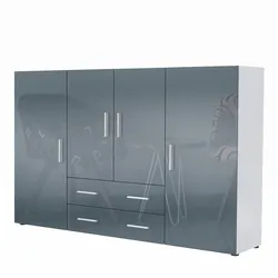 HIGHBOARD Nora Front in Grau Hochglanz