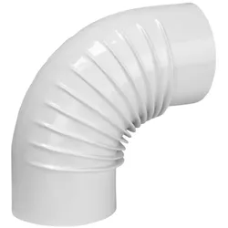 Bertrams ALU-Pu Bogen 04BG90-130 90°, Ø 130 mm, gerippt, ohne Kontrollverschluss