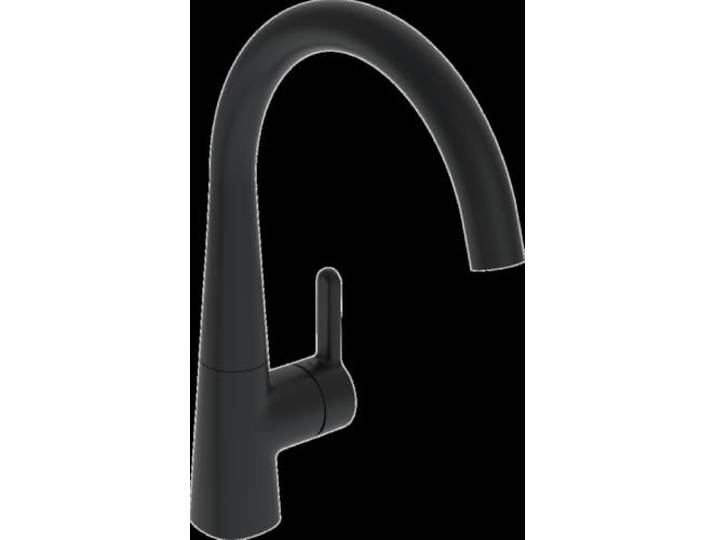 Hansa Spültisch-Einhebelmischer HANSADESIGNO Style seitenbedient, Ausl. 219mm, matt-schwarz