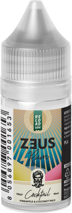 Reload Vape Zeus Rum Pineapple & Coconut Milk Aroma Mini Shot 10ml Cocktail Rum Ananas Cocco